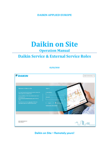 D-SOMDS0011821EN - Daikin on Site Operation Manual - Service roles download